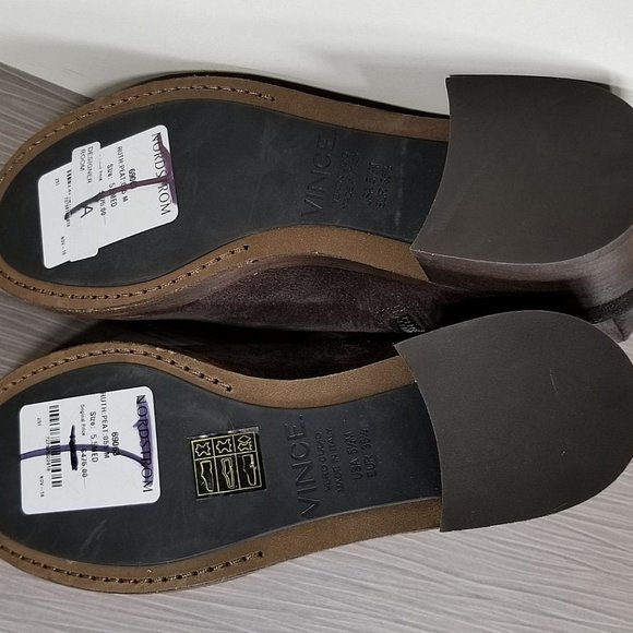 Vince 'Ruth' Block Heel Bootie, Peat (Brown) Suede, Womens Size 5.5 / 35.5 - Picture 9 of 9